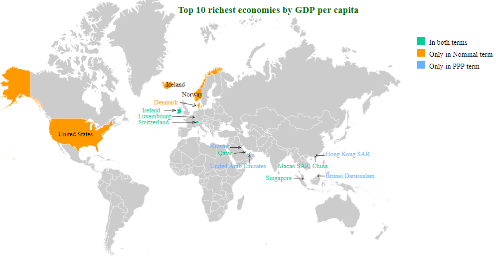 Top 10 Richest Economies In The World StatisticsTimes