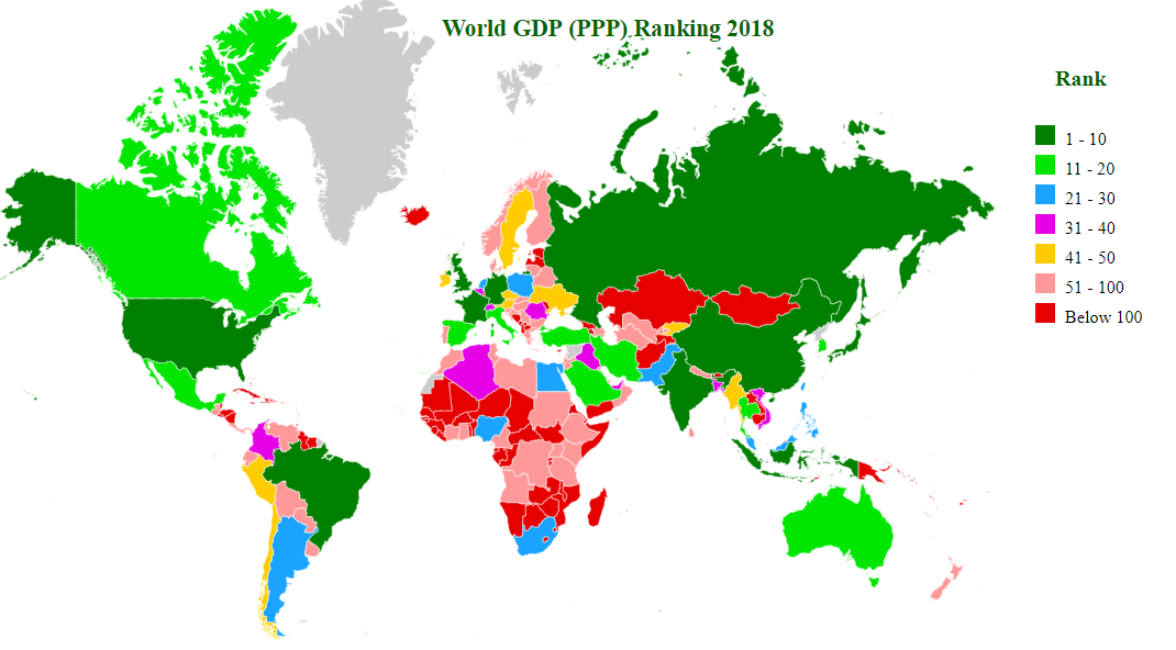 global city gdp ranking 2018